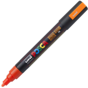 Marker PC-5M 1. 8 - 2. 5 mm Portocaliu Fluorescent, Posca (M1455)