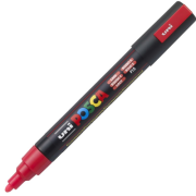 Marker PC-5M 1. 8-2. 5 mm Rosu Fluorescent, Posca (M1457)