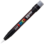 Marker pensula UNI Brush PCF-350, K, alb, Posca (M419)