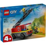 LEGO City, Camion de pompieri cu scara 60463, 82 piese