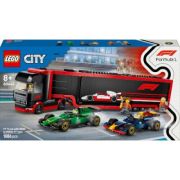 LEGO City. Camion F1 cu masinile F1 RB20 si AMR24 60445, 1086 piese