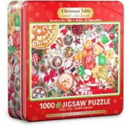 Puzzle in Cutie metalica, Masa de Craciun, 1000 piese