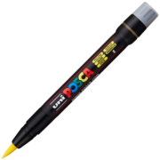 Marker pensula UNI Brush PCF-350, K, galben, Posca