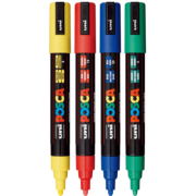 Marker UNI PC-5M 1. 8-2. 5 mm, set 4 culori, Posca