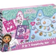 Set creativ 2 in 1 Bratari cu sclipici si carioci spray, Gabby s Dollhouse