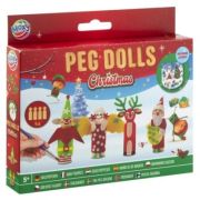 Set creativ cu tematica de Craciun, Figurine din lemn, Peg Dolls