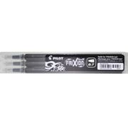 Rezerva roller Pilot Frixion BLS-FR7-B-S3, plastic, 0. 7mm Fine, negru, set 3 buc