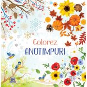 Colorez anotimpuri. Carte de colorat + 12 creioane colorate