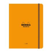 Caiet cu elastic A5+ Rhodia Unlimited, 60 file, dictando, portocaliu