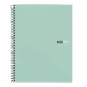 Caiet cu spira Miquelrius Original, A4, matematica, 80 file, coperta cu tratament antiviral si antibacterian, aqua