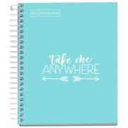 Caiet cu spira Miquelrius Messages, A5, matematica, 100 file, coperta carton dur plastifiat, bleu