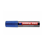Marker permanent Edding 390, corp plastic, varf retezat 4-12 mm, albastru