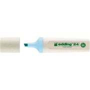 Textmarker Edding Ecoline 24, corp din plastic reciclat, varf tesit, 2-5 mm, albastru pastel