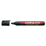 Marker permanent Edding 300, corp plastic, varf rotund, 1. 5-3 mm, negru