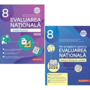 Pachet Editura Paralela 45 - Evaluarea nationala 2026. Limba si literatura romana si Matematica Clasa a 8-a - Gabriel Popa, Cristina Cergan