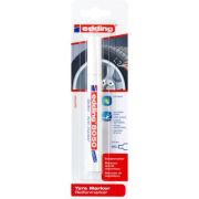 Marker Edding 8050, pentru anvelope, varf rotund 2- 4 mm, alb, blister