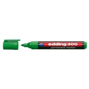 Marker permanent Edding 300, corp plastic, varf rotund, 1. 5-3 mm, verde