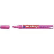 Marker permanent Edding 751 cu vopsea, corp metalic, varf rotund, 1-2 mm, roz