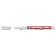 Marker permanent Edding 780, cu vopsea, corp aluminiu, varf rotund, 0. 8 mm, argintiu