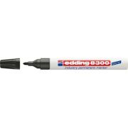 Marker permanent Edding 8300 Industrial, corp metalic, varf rotund, 1. 5-3 mm, negru