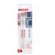 Roller Edding 2185 cu gel, varf 0. 7mm alb, blister