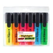 Textmarker Edding 345, varf retezat 2-5 mm, 6 bucati/set