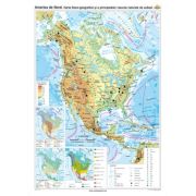 America de Nord. Harta fizico-geografica si a principalelor resurse naturale de subsol 100x140 cm CR-3113B