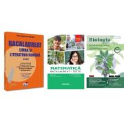 Pachet Bacalaureat 2026. Limba si literatura romana, Matematica M2 Profil Stiinte ale naturii si Biologia pe intelesul tuturor clasele 9-10 - Mariana Badea, Claudia Temneanu, Maria Ioana Cazan