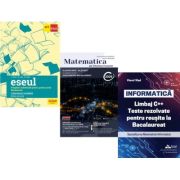 Pachet Bacalaureat 2026. Eseul. Pregatire individuala pentru proba scrisa, Matematica pe intelesul tuturor M-mate-info, M-stiintele naturii si INFORMATICA. Limbaj C++. Teste rezolvate Mate-Info - Liliana Paicu, Teohar Mihadas, Viorel Vlad