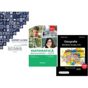 Pachet Bacalaureat 2026. Ghid complet Limba si literatura romana Matematica M2 Profil Stiinte ale naturii si Geografie Sinteze Teste Rezolvari - Delia Ambrosie, Claudia Temneanu, Albinita Costescu
