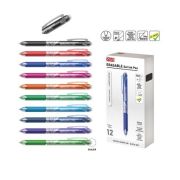Pix Memoris-Precious, cu mecanism cu rescriere, grip, 0.7 mm,  scriere albastra