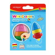 Creioane cerate Keyroad Wax Crayons Handy Painter KR971890, 6 culori, blister carton
