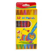 Creioane colorate Keyroad KR971353, hexagonale, 12 culori, solubile in apa, blister carton