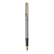 Stilou DIPLOMAT Traveller, cu penita M, din otel inoxidabil - stainless steel gold