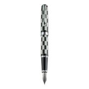 Stilou DIPLOMAT Excellence A plus, cu penita M, din otel inoxidabil - Rome Black White