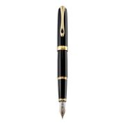 Stilou DIPLOMAT Excellence A2, cu penita M, aurita 14kt. - Black Lacquer Gold