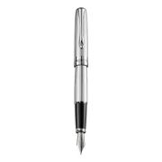 Stilou DIPLOMAT Excellence A2, cu penita M, din otel inoxidabil - Guilloche Chrome