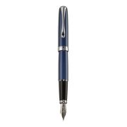 Stilou DIPLOMAT Excellence A2, cu penita M, din otel inoxidabil - Midnight Blue Chrome
