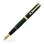 Stilou DIPLOMAT Excellence A2, cu penita M, din otel inoxidabil - Evergreen Gold