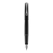 Stilou DIPLOMAT Esteem, cu penita F, din otel inoxidabil - black lacquer