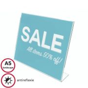 Display prezentare Deflecto SSLA515, A5, landscape, forma L, plastic