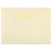 Mapa documente, Donau, A4, inchidere cu capsa, plastic, galben transparent