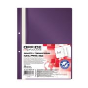 Dosar cu sina si 2 perforatii Office Products, A4, plastic, lila, 50 bucati/set