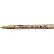 Marker ARTLINE Calligraphy, corp metalic, varf tesit din fetru 2.5mm - auriu