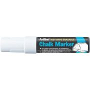 Marker cu creta ARTLINE, pentru table de scris, varf 12. 0mm - alb