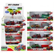 Tractor agricol cu remorca MegaCreative 382383, 17cm, diverse modele, plastic, 3+ ani