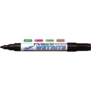 Marker ARTLINE 47, pentru suprafete umede, corp metalic, varf rotund 1.5mm - negru