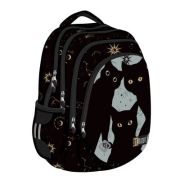 Ghiozdan scolar Majewski ST Right, BP06, Night Cats, 4 compartimente, 42 x 31 x 22 cm