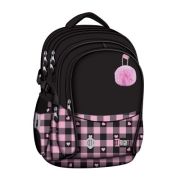 Ghiozdan scolar Majewski ST Right, BP01, Pink Checkered, 4 compartimente, 43 x 32 x 21 cm