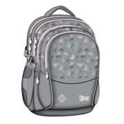 Ghiozdan scolar Majewski ST Right, BP01, Silver Butterflies, 4 compartimente, 43 x 32 x 21 cm